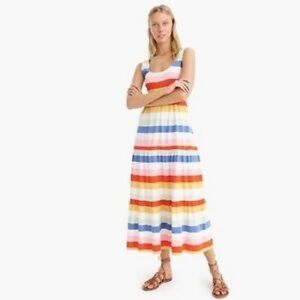J Crew Striped cotton dress